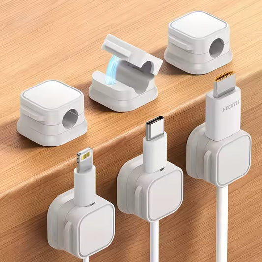 Magnetic Cable Organizer Clip – Desktop & Wall Mounted Cord Holder for Charging Cables and Wires (1 Piece)