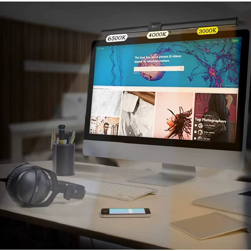 30CM CCT LED Monitor Light Bar for Computer Screen – Dimmable Hanging Lamp for Work, Study, Reading & Gaming