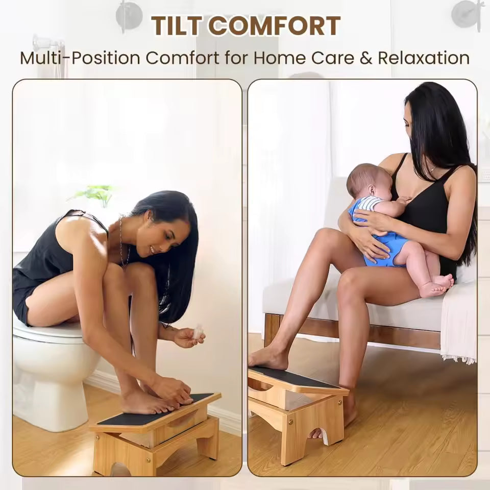 Adjustable Under Desk Foot Rest – Ergonomic Foot Stool with 3-Level Incline and Non-Slip Surface